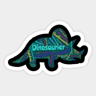 Lesen lernen mit einem Triceratops Dinosaurierer Sticker